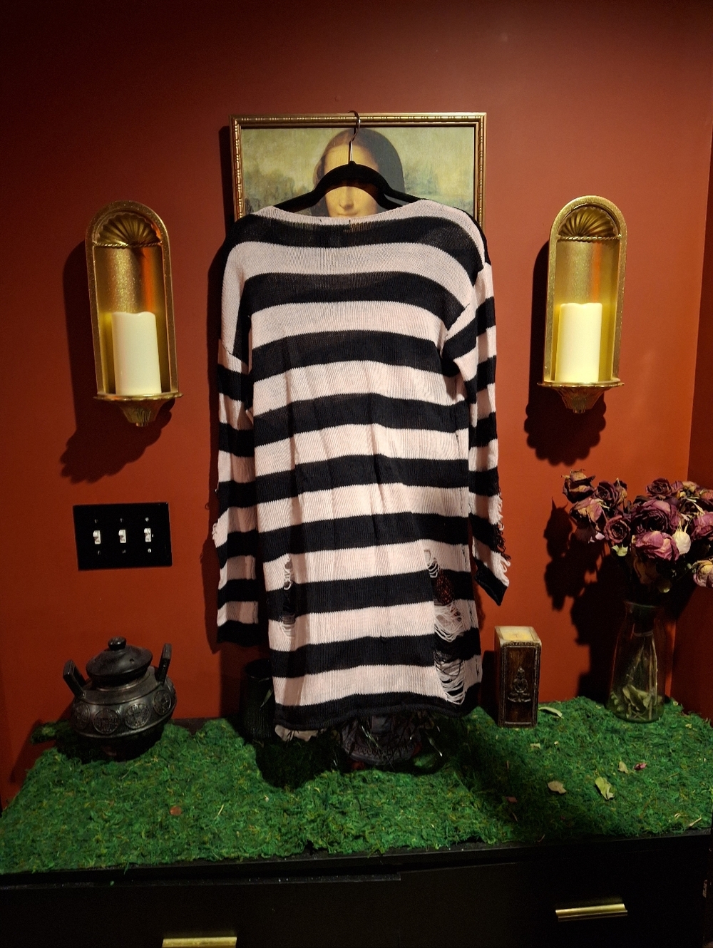 Social Collision Ripped Striped Sweater - Picture 3 of 5